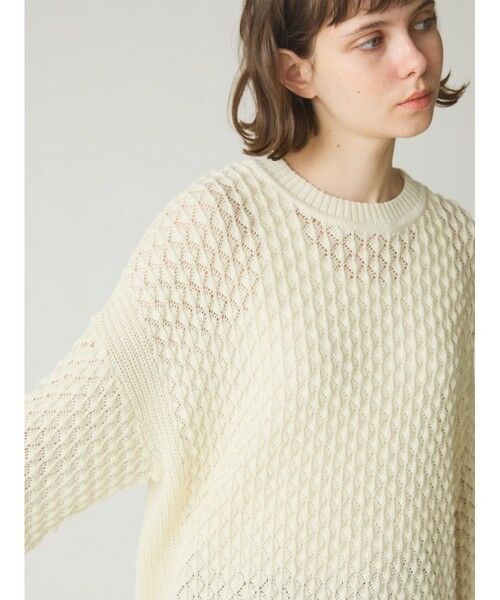 MidiUmi / ミディウミ ニット・セーター | MidiUmi メッシュニットプルオーバー | 詳細14