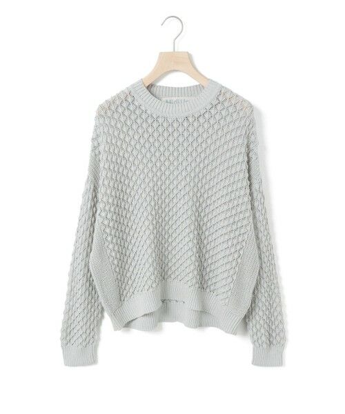MidiUmi / ミディウミ ニット・セーター | MidiUmi メッシュニットプルオーバー（ライトグレー(color90)）