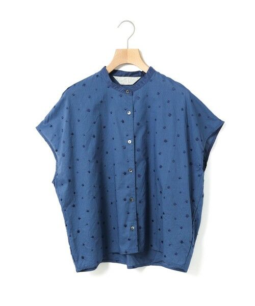 MidiUmi/ミディウミ MidiUmi ドットシャツノースリーブ ブルー(color31) FREE MidiUmi/ミディウミ MidiUmi ドットシャツノースリーブ ブルー(color31) FREE