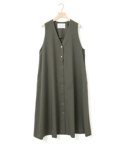 MidiUmi/ミディウミ MidiUmi Vネックロングジレワンピース チャコールグレー(color92) FREE MidiUmi/ミディウミ MidiUmi Vネックロングジレワンピース チャコールグレー(color92) FREE
