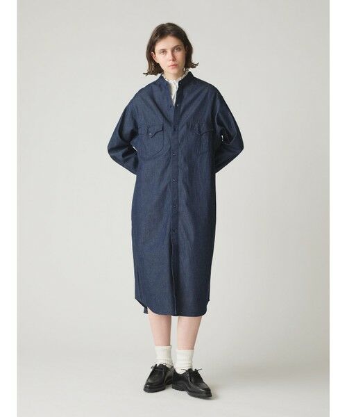 MidiUmi / ミディウミ ロング・マキシ丈ワンピース | MidiUmi デニムシャツワンピース（インディゴ(color77)）