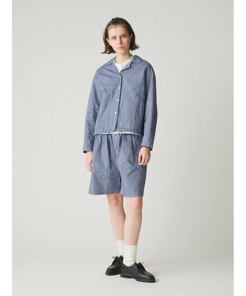 MidiUmi / ミディウミ その他パンツ | MidiUmi シャンブレーショートパンツ（ブルーA(color31A)）