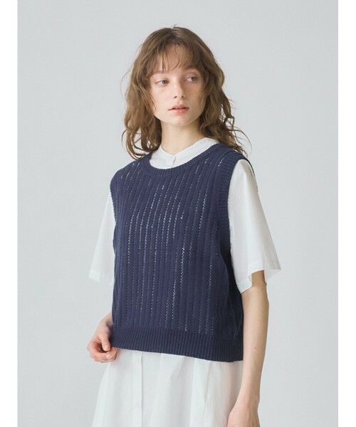 MidiUmi / ミディウミ ベスト | MidiUmi 柄編み2WAYベスト | 詳細3