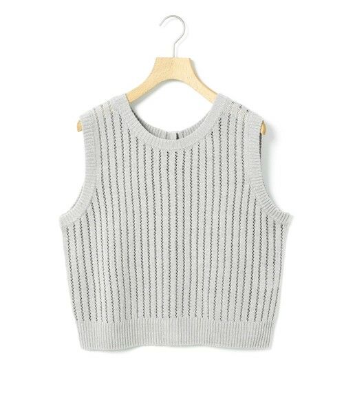 MidiUmi / ミディウミ ベスト | MidiUmi 柄編み2WAYベスト（ライトグレー(color90)）