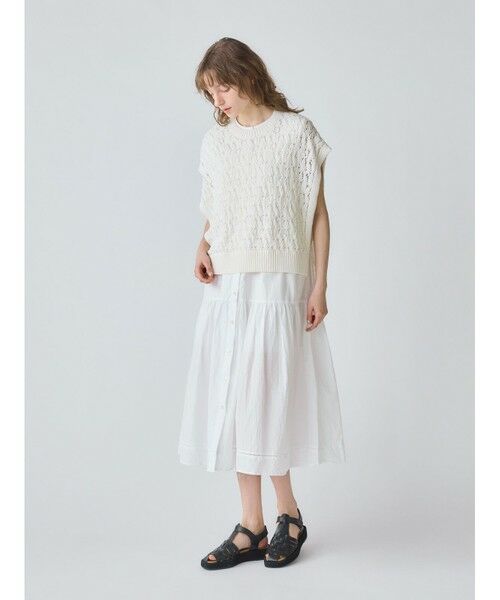 MidiUmi / ミディウミ ベスト | MidiUmi テープヤーンサイドリボンベスト | 詳細8