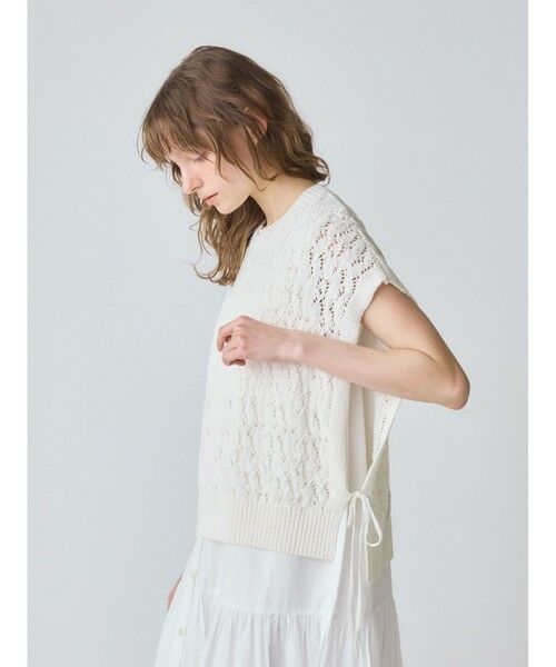MidiUmi / ミディウミ ベスト | MidiUmi テープヤーンサイドリボンベスト | 詳細5