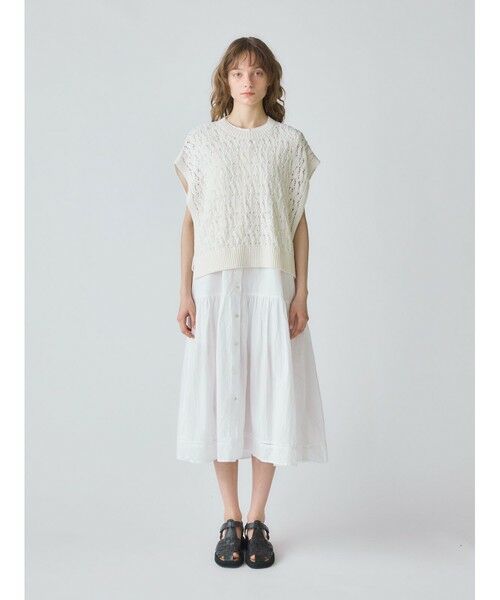 MidiUmi / ミディウミ ベスト | MidiUmi テープヤーンサイドリボンベスト | 詳細7