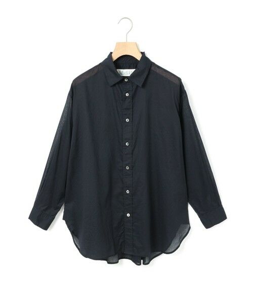 MidiUmi / ミディウミ シャツ・ブラウス | MidiUmi シアーワイドシャツ（ネイビー(color77)）