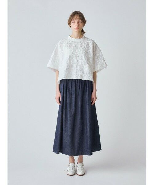 MidiUmi / ミディウミ ミニ・ひざ丈スカート | MidiUmi デニムフレアスカート（インディゴA(color77A)）
