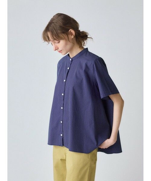 MidiUmi / ミディウミ シャツ・ブラウス | MidiUmi ハーフスリーブドットAラインシャツ | 詳細3