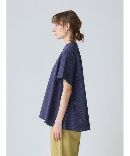 MidiUmi / ミディウミ シャツ・ブラウス | MidiUmi ハーフスリーブドットAラインシャツ | 詳細4