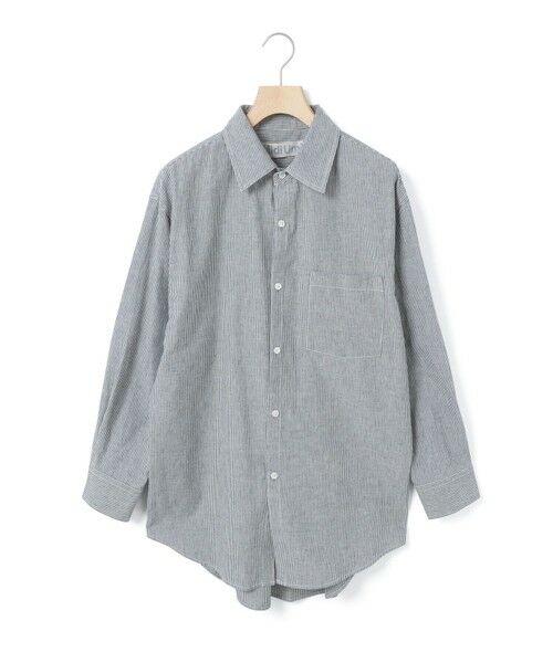 MidiUmi / ミディウミ シャツ・ブラウス | MidiUmi SOIL ビッグシャツ(ネイビーストライプ(color77))