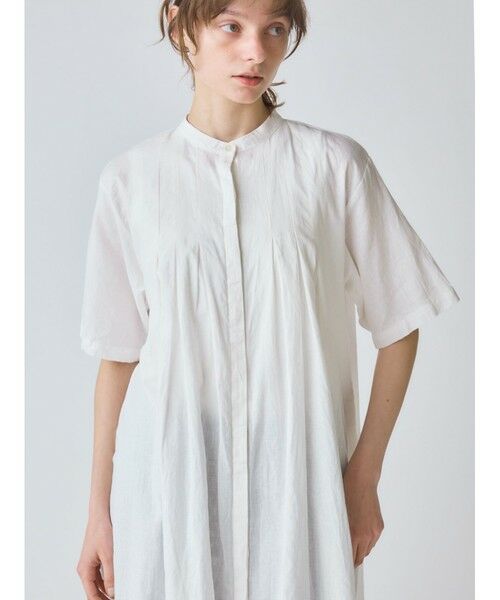 ワンピース mifumi セール】 MidiUmi ハーフスリーブタックワンピース （ロング