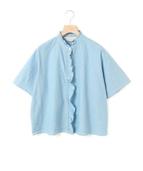 MidiUmi / ミディウミ シャツ・ブラウス | MidiUmi  フリルショートハーフスリーブシャツ | 詳細1