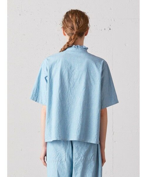 MidiUmi / ミディウミ シャツ・ブラウス | MidiUmi  フリルショートハーフスリーブシャツ | 詳細5