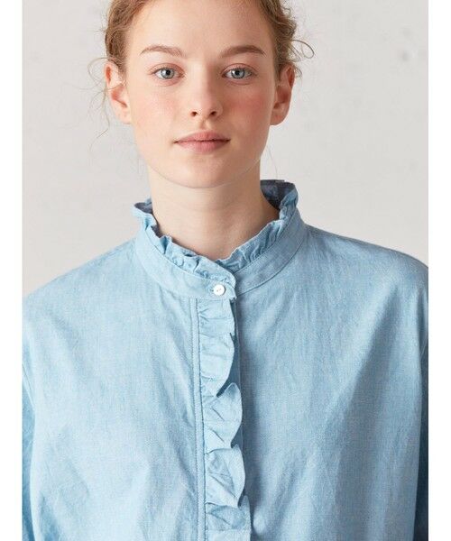 MidiUmi / ミディウミ シャツ・ブラウス | MidiUmi  フリルショートハーフスリーブシャツ | 詳細6