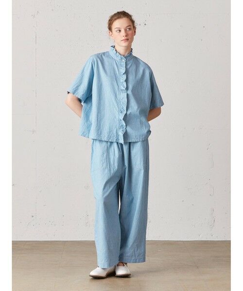 MidiUmi / ミディウミ シャツ・ブラウス | MidiUmi  フリルショートハーフスリーブシャツ | 詳細7