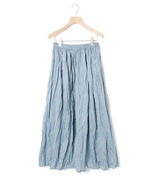 MidiUmi / ミディウミ ミニ・ひざ丈スカート | MidiUmi シャンブレーギャザースカート | 詳細1