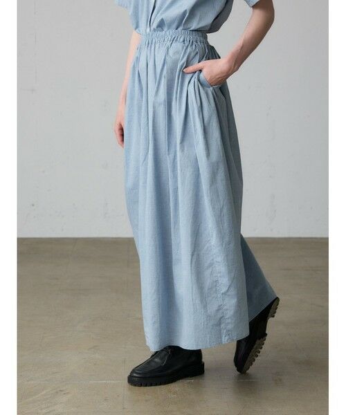 MidiUmi / ミディウミ ミニ・ひざ丈スカート | MidiUmi シャンブレーギャザースカート | 詳細7