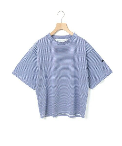 MidiUmi / ミディウミ Tシャツ | MidiUmi モックネックボーダーワイドTシャツ | 詳細2