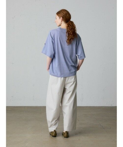 MidiUmi / ミディウミ Tシャツ | MidiUmi モックネックボーダーワイドTシャツ | 詳細11