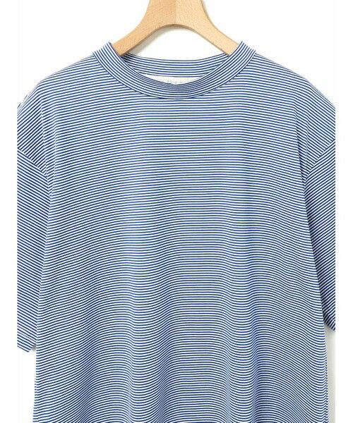 MidiUmi / ミディウミ Tシャツ | MidiUmi モックネックボーダーワイドTシャツ | 詳細12