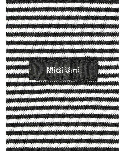 MidiUmi / ミディウミ Tシャツ | MidiUmi モックネックボーダーワイドTシャツ | 詳細18