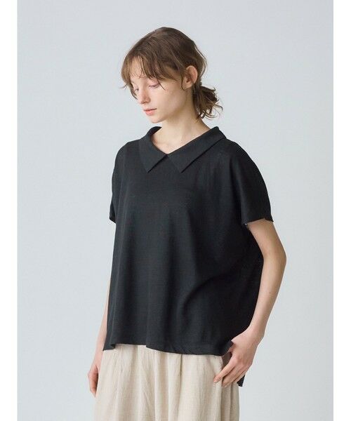 MidiUmi / ミディウミ カットソー | MidiUmi 襟付きリネンプルオーバー | 詳細4