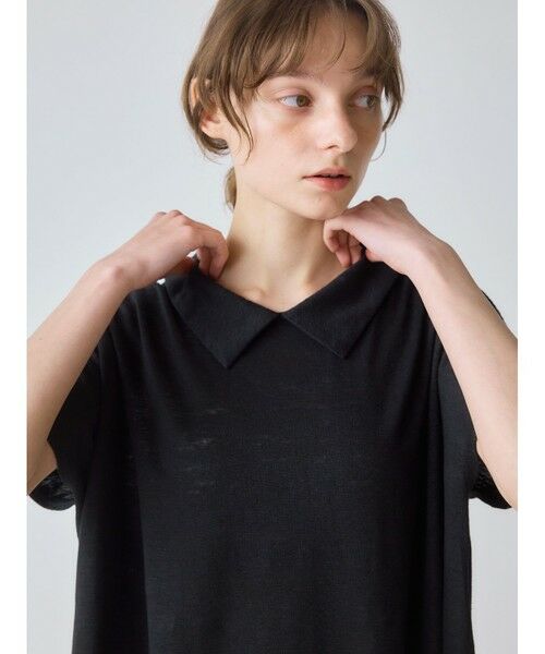 MidiUmi / ミディウミ カットソー | MidiUmi 襟付きリネンプルオーバー | 詳細8