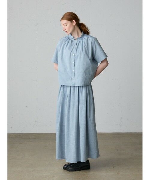 MidiUmi / ミディウミ シャツ・ブラウス | MidiUmi シャンブレーフリルシャツ | 詳細8