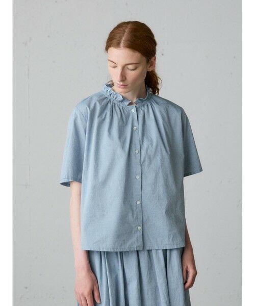 MidiUmi / ミディウミ シャツ・ブラウス | MidiUmi シャンブレーフリルシャツ | 詳細3