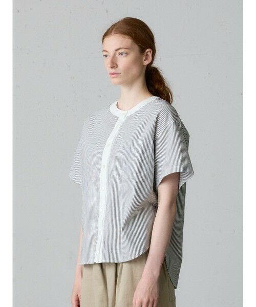 MidiUmi / ミディウミ シャツ・ブラウス | MidiUmi クレリックストライプシャツ | 詳細11