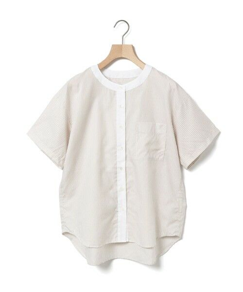 MidiUmi/ミディウミ MidiUmi クレリックストライプシャツ ベージュストライプ(color20) FREE MidiUmi/ミディウミ MidiUmi クレリックストライプシャツ ベージュストライプ(color20) FREE