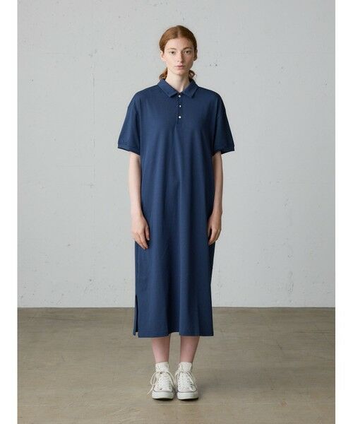 MidiUmi / ミディウミ ロング・マキシ丈ワンピース | MidiUmi ワイドポロワンピース（ネイビー(color77)）