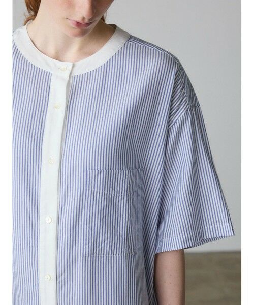 MidiUmi / ミディウミ ロング・マキシ丈ワンピース | MidiUmi クレリックストライプシャツワンピース | 詳細8