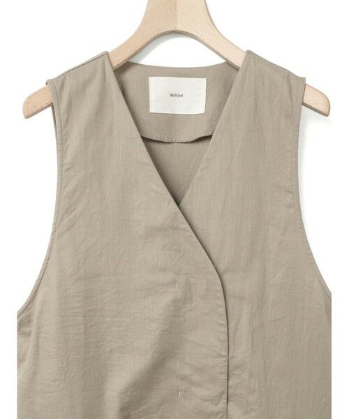 MidiUmi / ミディウミ ベスト | MidiUmi コットンリネンワイドベスト | 詳細13