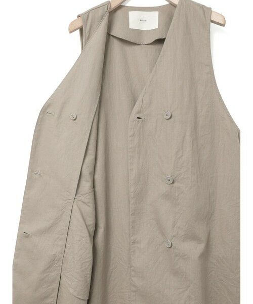 MidiUmi / ミディウミ ベスト | MidiUmi コットンリネンワイドベスト | 詳細14