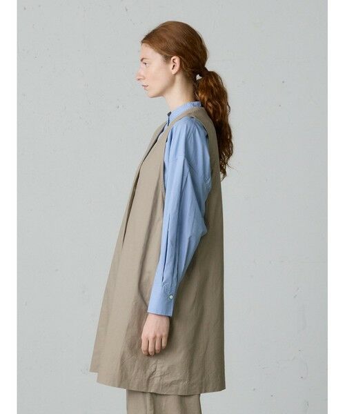 MidiUmi / ミディウミ ベスト | MidiUmi コットンリネンワイドベスト | 詳細5