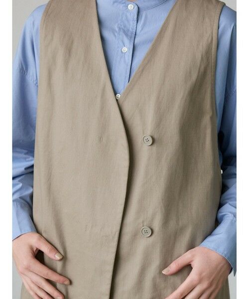 MidiUmi / ミディウミ ベスト | MidiUmi コットンリネンワイドベスト | 詳細8