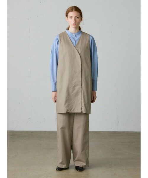 MidiUmi / ミディウミ ベスト | MidiUmi コットンリネンワイドベスト | 詳細9
