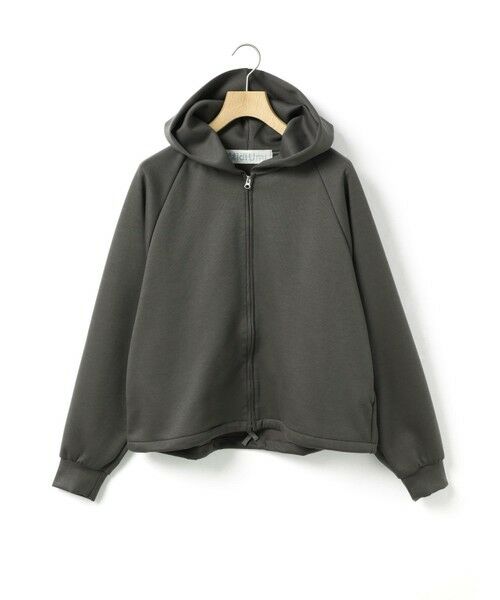 MidiUmi/ミディウミ MidiUmi ダンボールニットジップパーカー チャコールグレー(color92) FREE MidiUmi/ミディウミ MidiUmi ダンボールニットジップパーカー チャコールグレー(color92) FREE