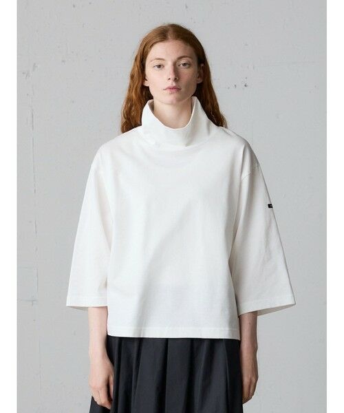 MidiUmi/ミディウミ MidiUmi 7分袖ハイネックプルオーバー オフホワイト(color11) FREE MidiUmi/ミディウミ MidiUmi 7分袖ハイネックプルオーバー オフホワイト(color11) FREE