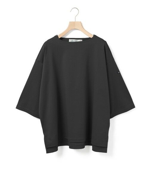 MidiUmi / ミディウミ カットソー | MidiUmi 7分袖ワイドプルオーバー(ブラック(color99))