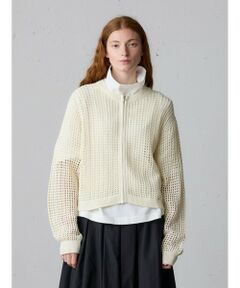 MidiUmi / ミディウミ カーディガン・ボレロ | MidiUmi メッシュニットジップカーディガン