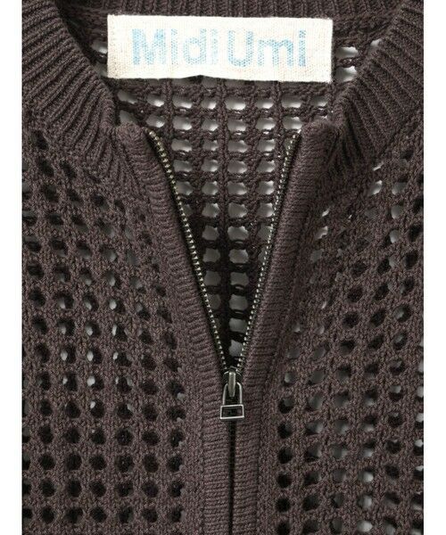MidiUmi / ミディウミ カーディガン・ボレロ | MidiUmi メッシュニットジップカーディガン | 詳細3