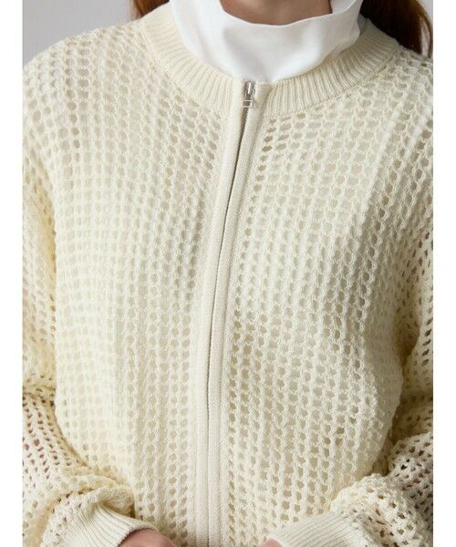 MidiUmi / ミディウミ カーディガン・ボレロ | MidiUmi メッシュニットジップカーディガン | 詳細13