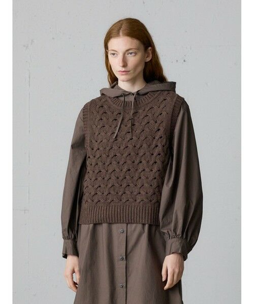 MidiUmi / ミディウミ ベスト | MidiUmi ショート編みパターンベスト | 詳細3