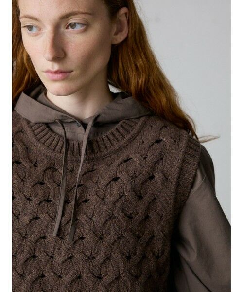 MidiUmi / ミディウミ ベスト | MidiUmi ショート編みパターンベスト | 詳細6