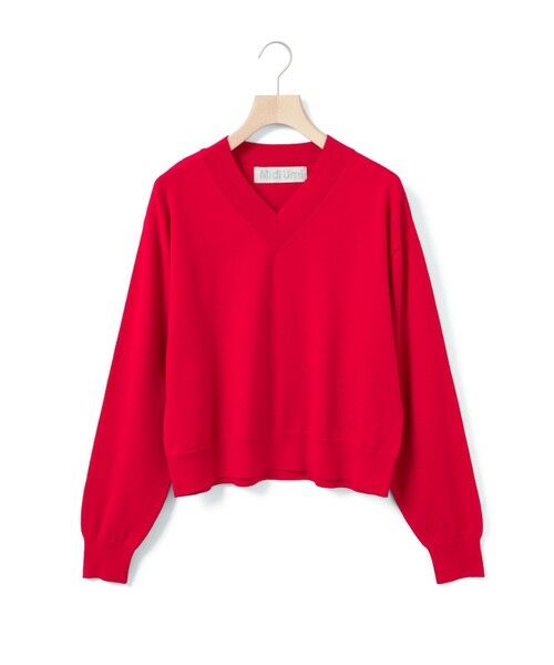MidiUmi / ミディウミ ニット・セーター | MidiUmi Vネックニットプルオーバー(レッド(color42))