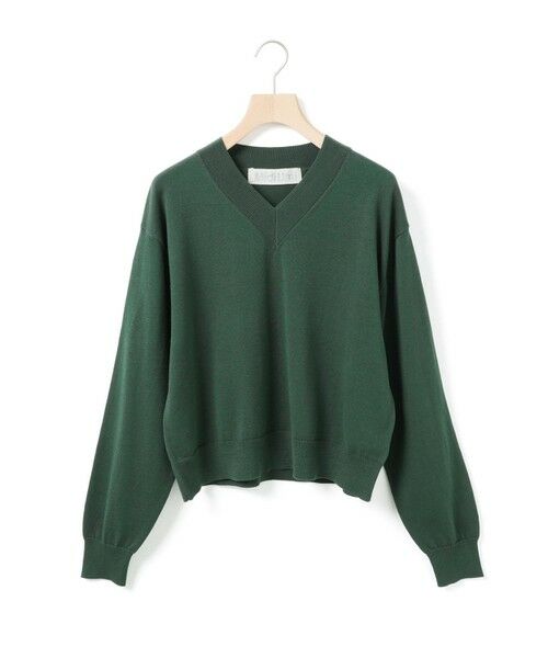 MidiUmi / ミディウミ ニット・セーター | MidiUmi Vネックニットプルオーバー(グリーン(color22))